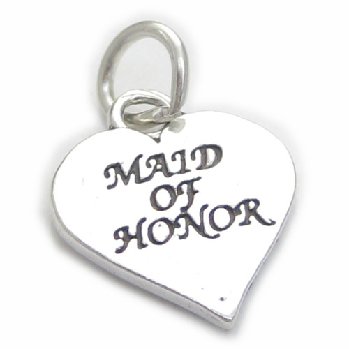 Maid of Honor sterling silver charm .925 x 1 Wedding charms