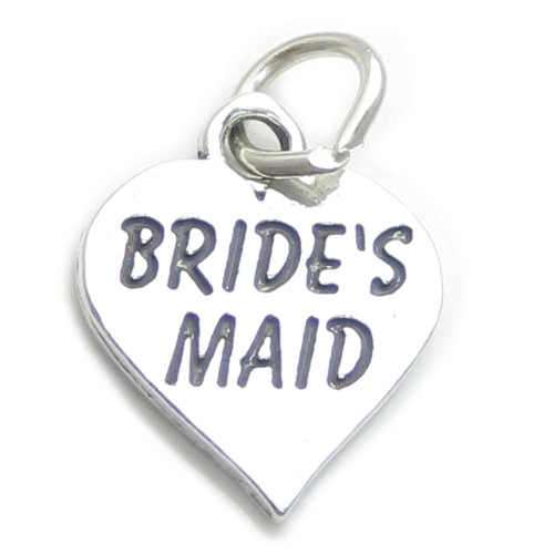 Bridesmaid sterling silver charm .925 x 1 Bride Brides Maid charms