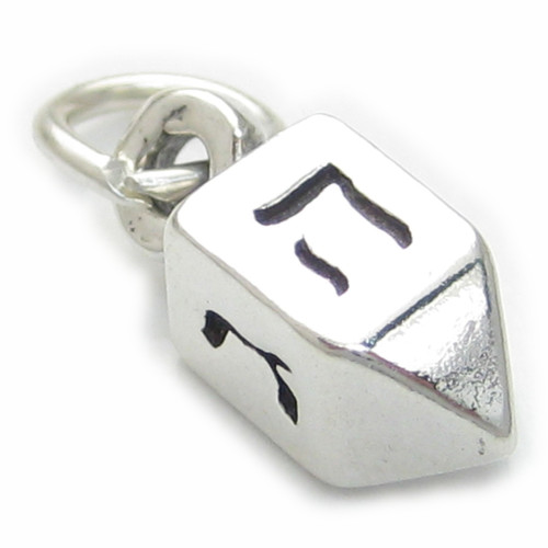 Dreidel sterling silver charm .925 x 1 Jewish Game charms