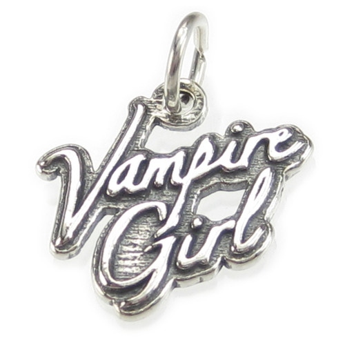 Vampire Girl sterling silver charm .925 x 1 Horror and Vampires charms