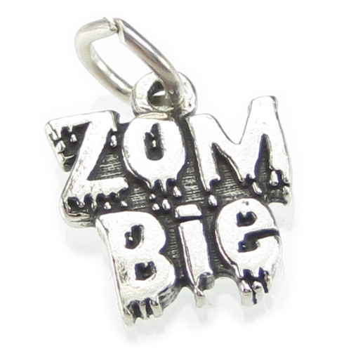 Zombie sterling silver charm .925 Horror Zombies and Undead charms