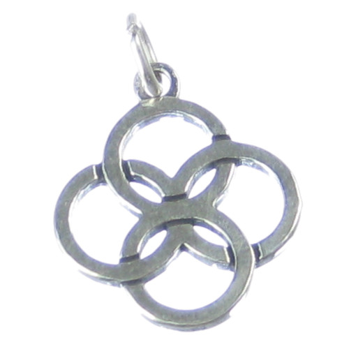 Mystic Knot sterling silver charm .925 x 1 Knots Feng Shui charms