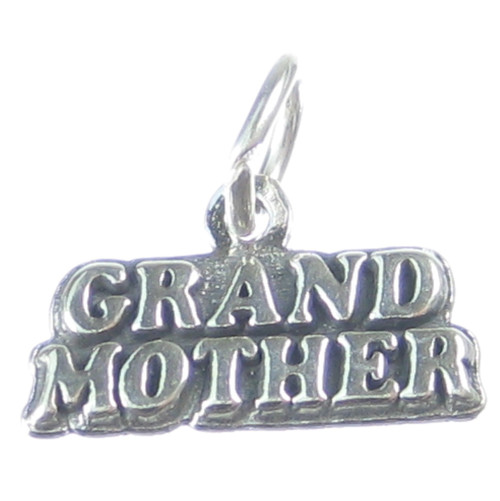 Grandmother sterling silver charm .925 x 1 Grand Mother Grandma charms