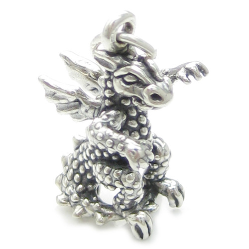Dragon sterling silver charm .925 x 1 Dragons charms