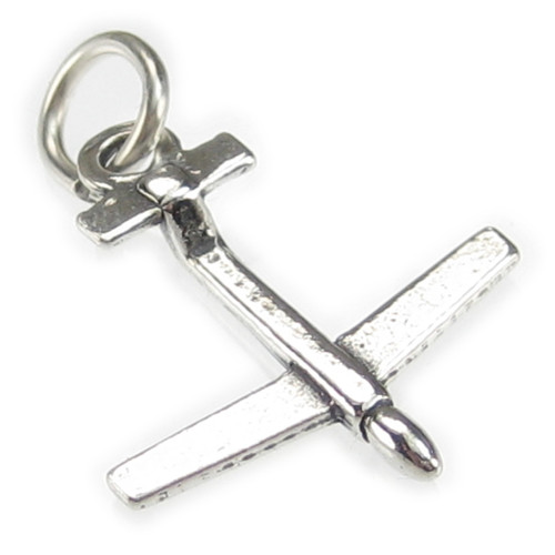 Glider sterling silver charm .925 x 1 Gliding Gliders and Aircraft charms