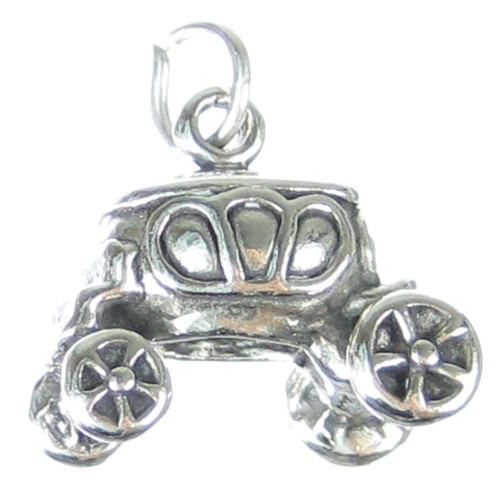 Princess Carriage Coach sterling silver charm .925 x1 Wedding Carriages