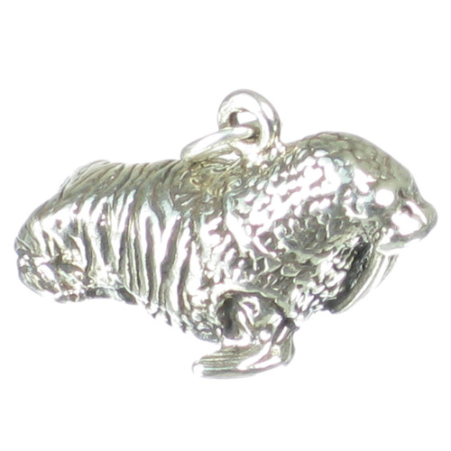 Walrus sterling silver large charm pendant .925 x 1 Walruses Walri