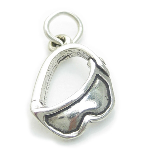 Ski Goggles sterling silver charm .925 x 1 Skiing charms