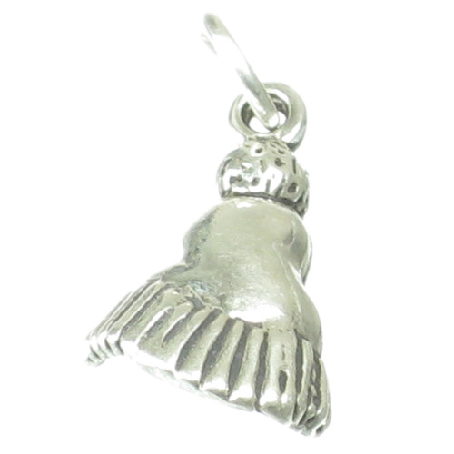 Woolly Hat sterling silver 2D charm .925 x 1 Ski Hats charms