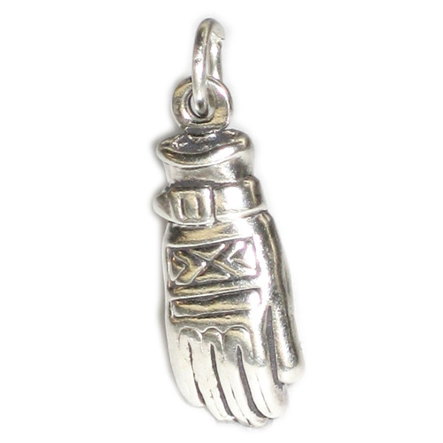 Glove sterling silver charm .925 x 1 Skiing and Cold weather charms