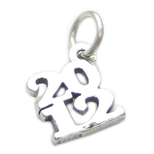 2012 year sterling silver charm .925 x 1 Years Birthday Graduation charms