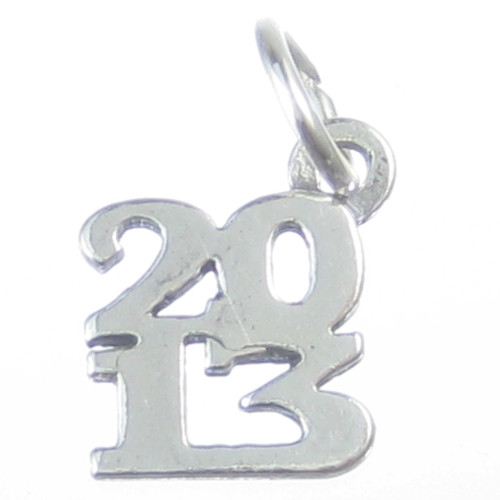 2013 year sterling silver charm .925 x 1 Years Graduation Birthday charms