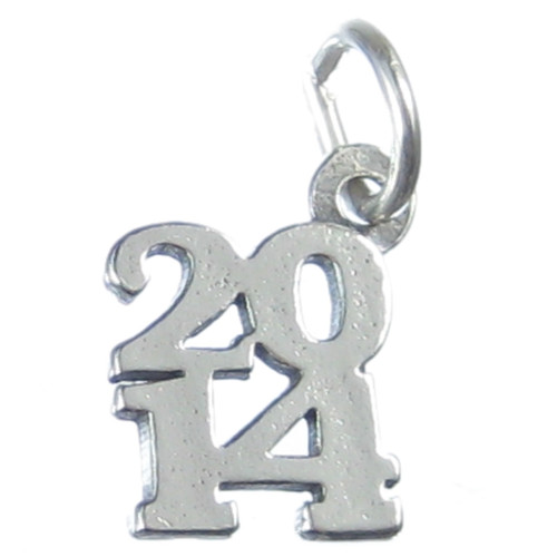 2014 year sterling silver charm .925 x 1 Years Graduation Birthday charms