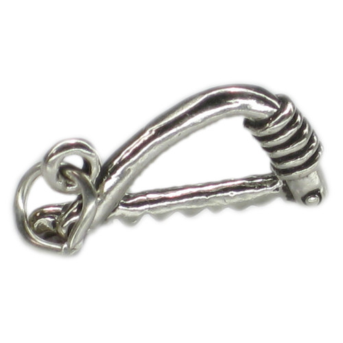 Hand Saw Handsaw sterling silver charm .925 x 1 charms