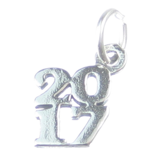 2017 year sterling silver charm .925 Years Birthday Graduation charms