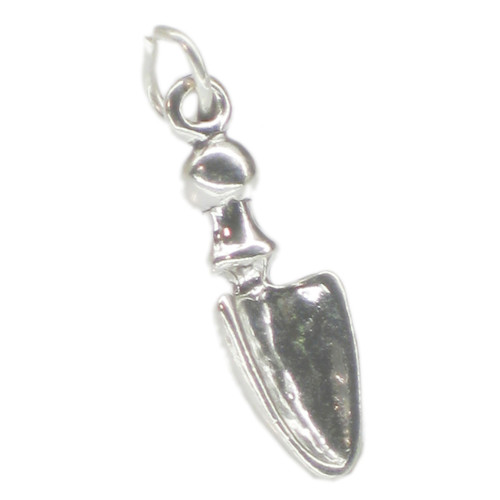 Gardening Hand Trowel sterling silver charm .925 x 1 Gardeners charms