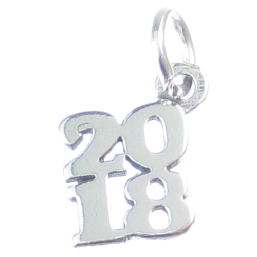 2018 year sterling silver charm .925 x 1 Years Birthday Graduation charms
