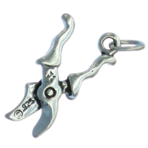Secatuers sterling silver charm .925 Gardening Pruning charms
