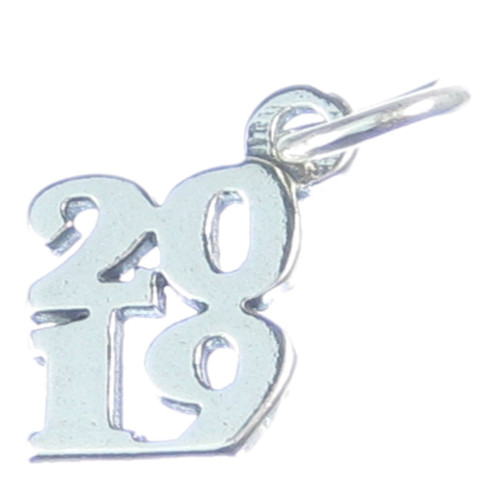 2019 year sterling silver charm .925 x 1 Years Graduation Birthday charms