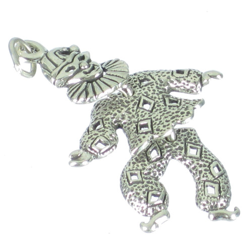 Harlequin Clown sterling silver charm - Pendant .925 Clowns charms