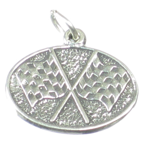 Chequered Flags sterling silver charm .925 Flag Racing charms