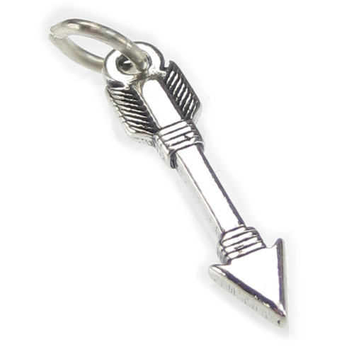 Arrow 2D sterling silver charm .925 Arrows charms