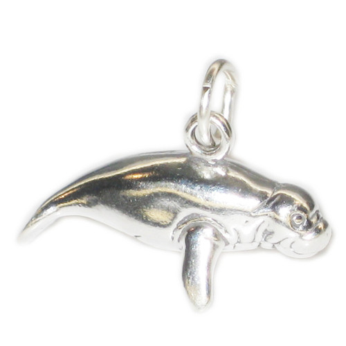 Manatee sterling silver charm .925 x 1 Sea Cows and Manatees charms