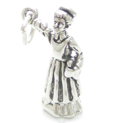 Nurse Old Style sterling silver charm .925 Florence Nightingale
