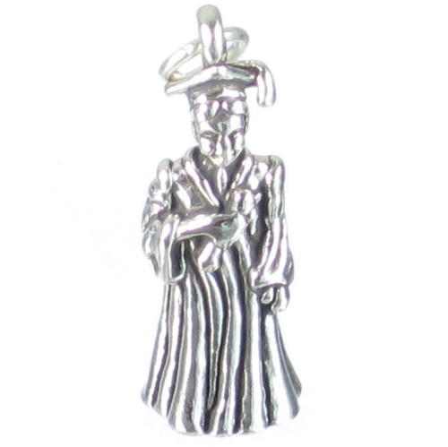 Graduate Male sterlng silver charm .925 x1 University Graduation charms