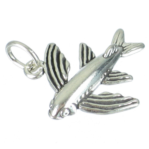 Flying Fish sterling silver charm .925 x 1 Fishes charms