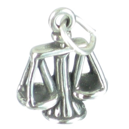 Scales of Justice sterling silver charm .925 x 1 Scale Weighing charms