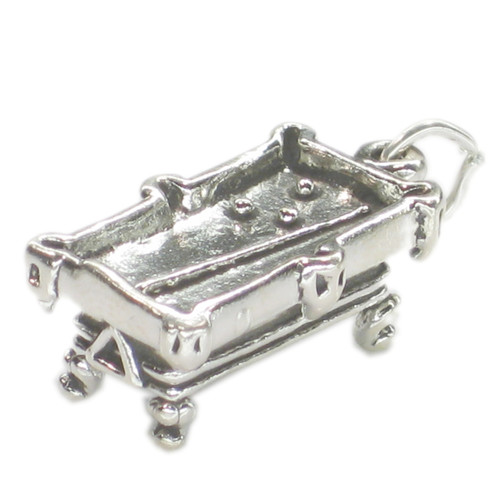 Pool Snooker Table sterling silver charm .925 x 1 Pub Games charms