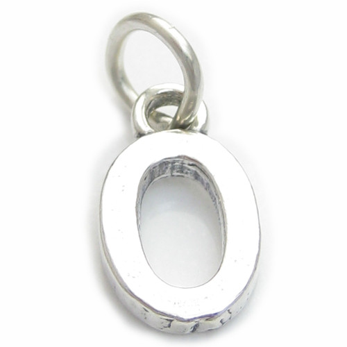 Script Letter O Initial sterling silver charm .925 x 1 Letters charms