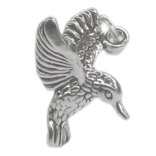 Hummingbird sterling silver charm .925 x 1 Humming Bird charms
