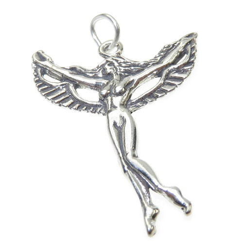 Fairy sterling silver charm pendant .925 x 1 fairies charms pendants C1