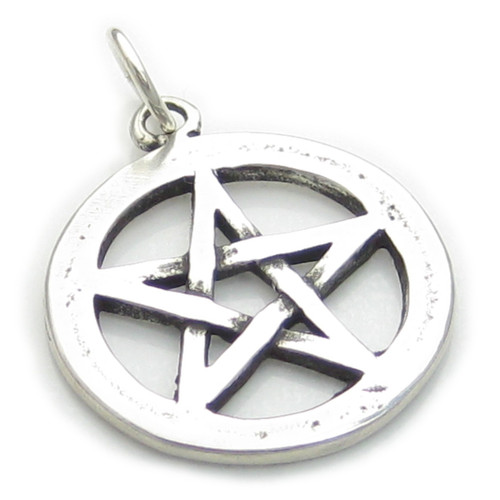 Pentacle sterling silver charm pendant .925 x 1 pentagram pentangle