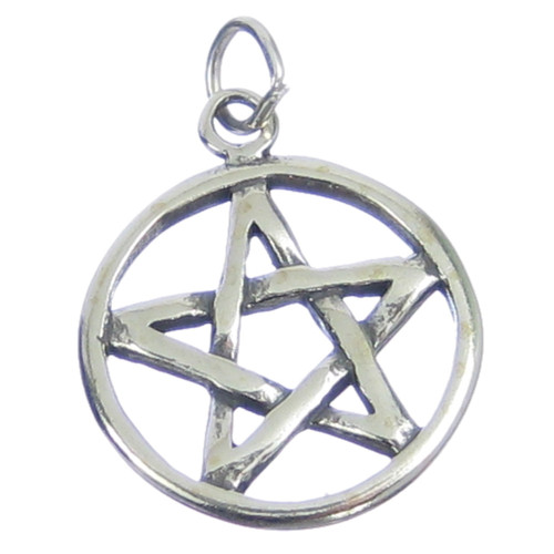 Pentacle sterling silver charm .925 x 1 pentangle pentagram pendants