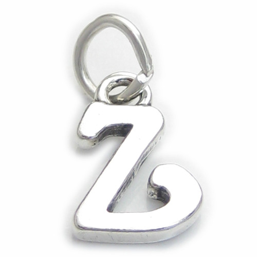 Script Letter Z Initial sterling silver charm .925 x 1 Letters charms