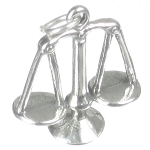 Scales of Justice sterling silver charm .925 x 1 Weighing Scale charms