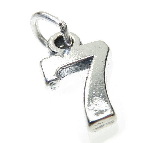 Number 7 Seven sterling silver charm .925 Numbers charms pendants A1
