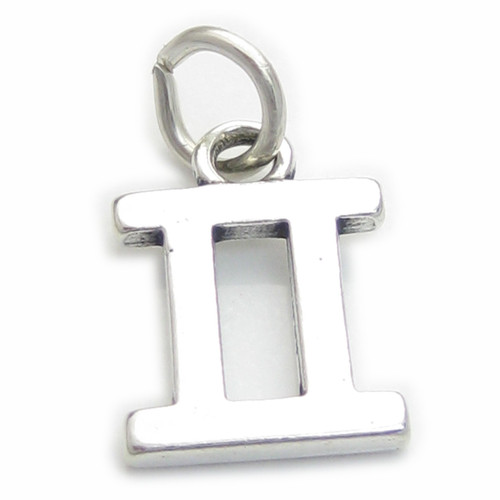 Roman Numeral Number 2 sterling silver charm .925 x 1 II Numerals charms