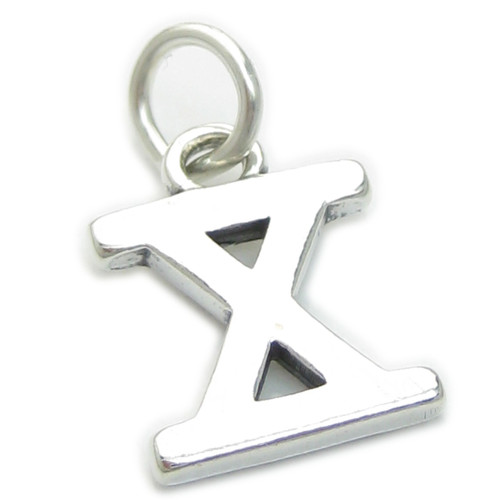 Roman Numeral Number 10 sterling silver charm .925 x1 X Numerals charms