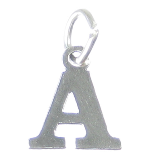 Letter A Initial sterling silver charm .925 x 1 Letters charms Style 6