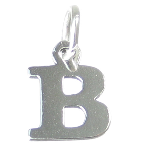 Letter B Initial sterling silver charm .925 x 1 Letters charms Style 6