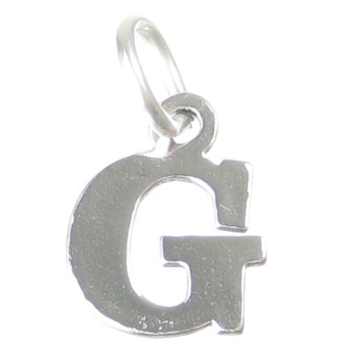 Letter G Initial sterling silver charm .925 x 1 Letters charms Style 6