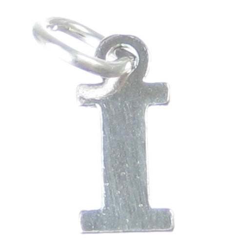 Letter I Initial sterling silver charm .925 x 1 Letters charms Style 6
