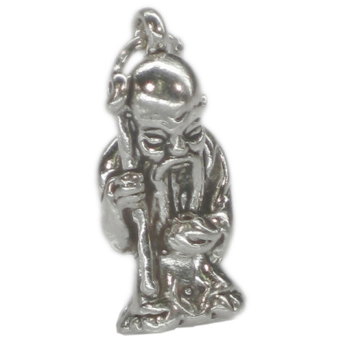 Shou Lao sterling silver charm .925 x 1 Chinese god of longevity