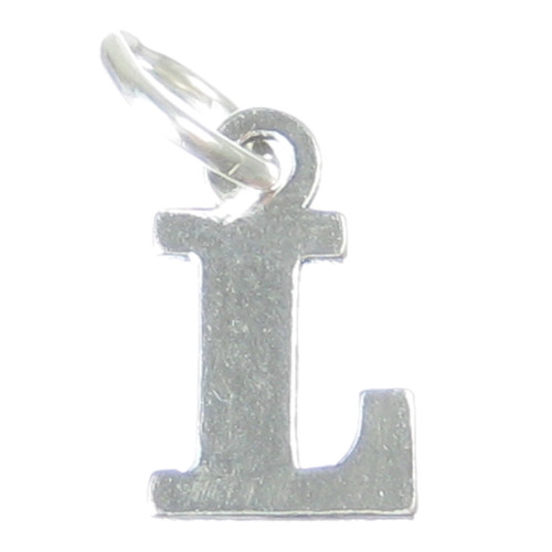 Letter L Initial sterling silver charm .925 Letters charms Style 6