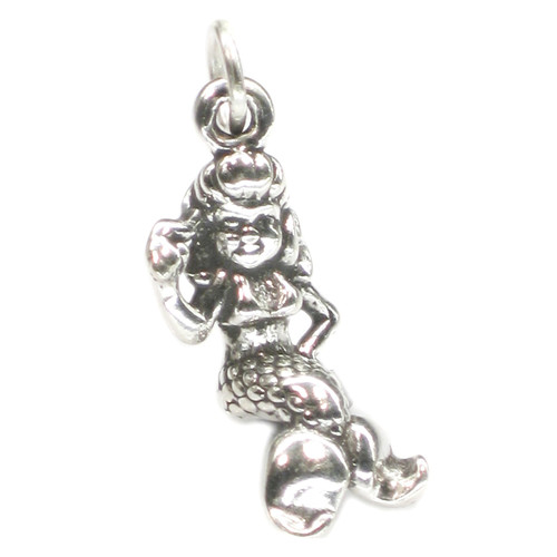 Mermaid sterling silver charm .925 x 1 Mermaids charms