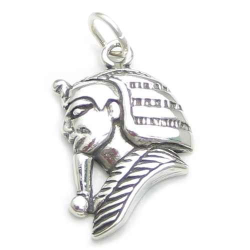 Egyptian Tutankhamun sterling silver charm .925 x1 Pharaoh Egypt charms
